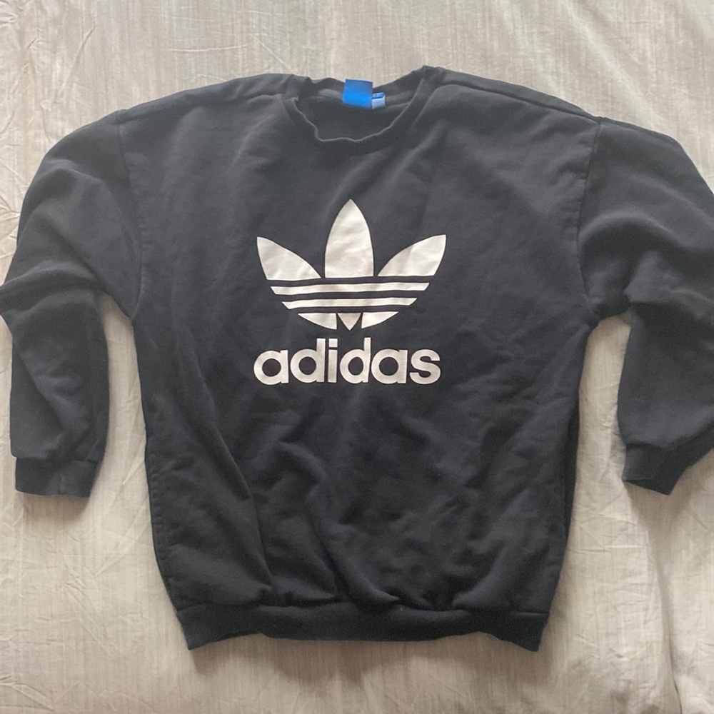 Black Adidas Crew Neck